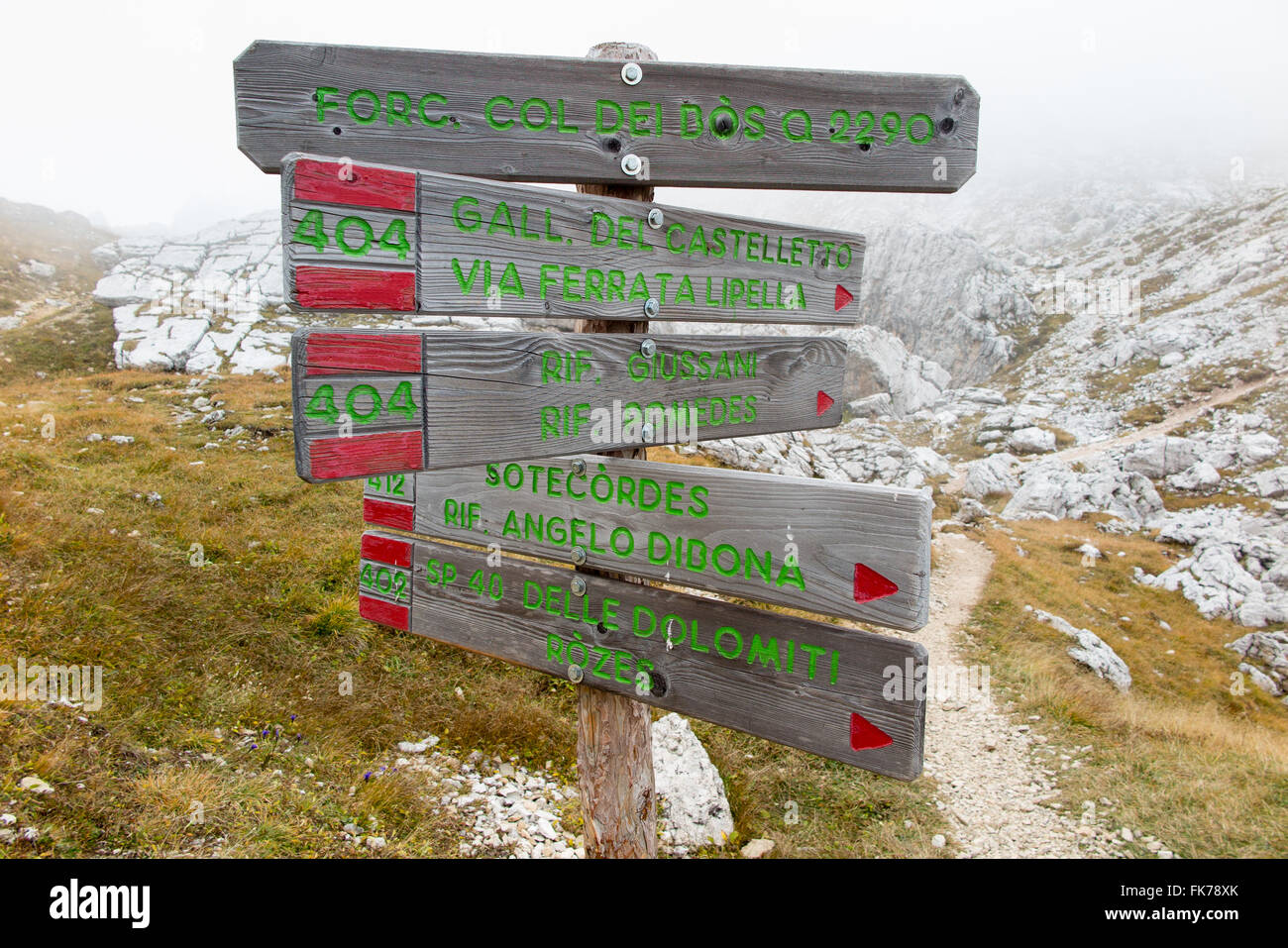 Forca Travenanzes, Zima de Fouzargo, Dolomite Mountains,  Belluno Province, Veneto, Italy Stock Photo