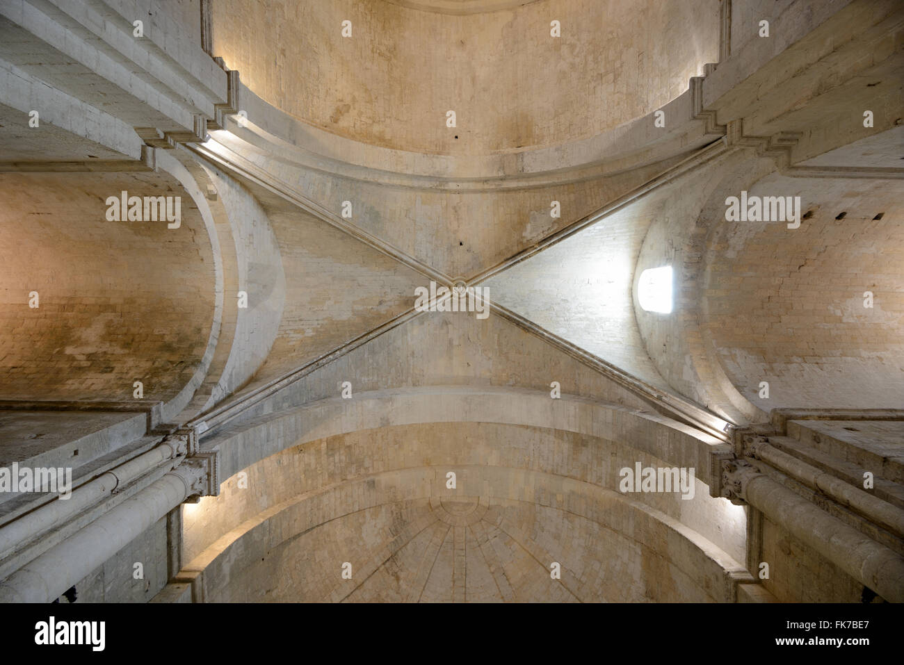 Barrel Vaults And Ceiling In The Nave Of The Abbey Church Of