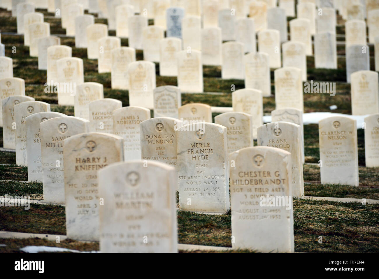 Military cemetery Stock Photo