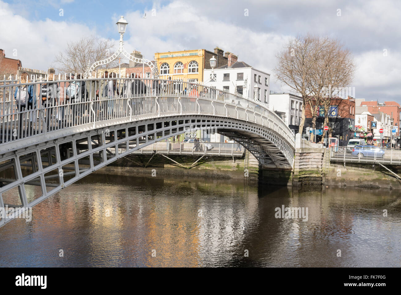 Ha'penny bridge over the River Liffey, Dublin, Ireland Stock Photo - Alamy
