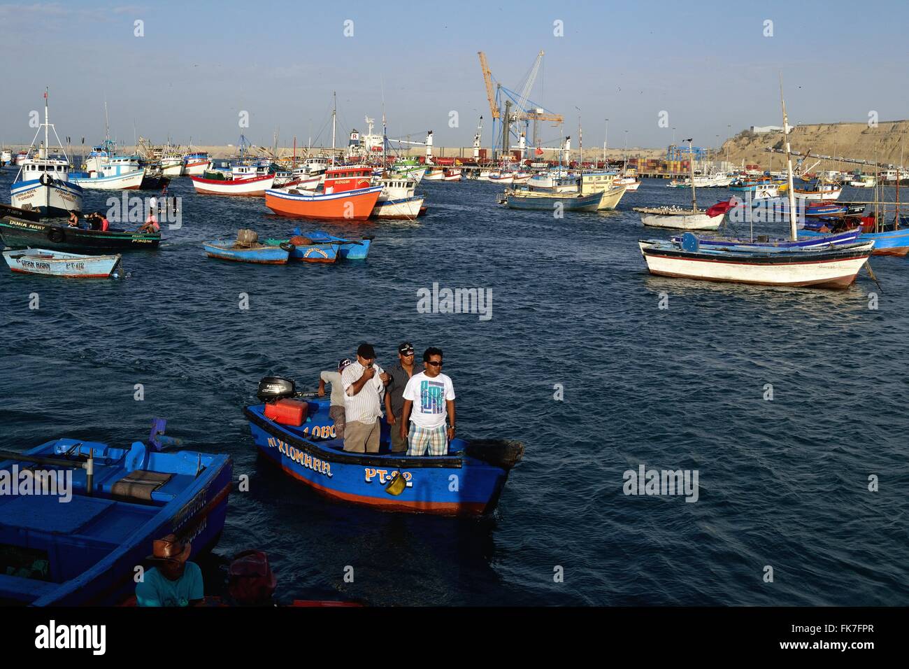 Boat for tourist - Port in PAITA. Department of Piura .PERU Stock Photo