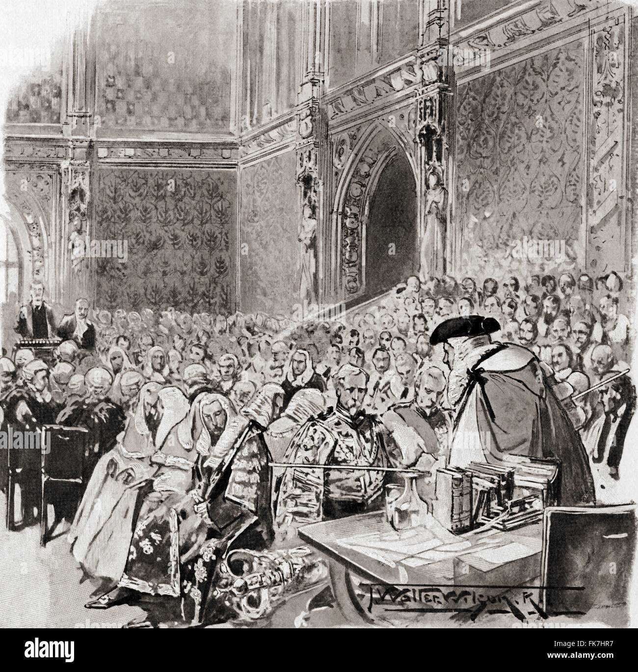 The trial of a Peer in the House of Lords. London, England Stock Photo