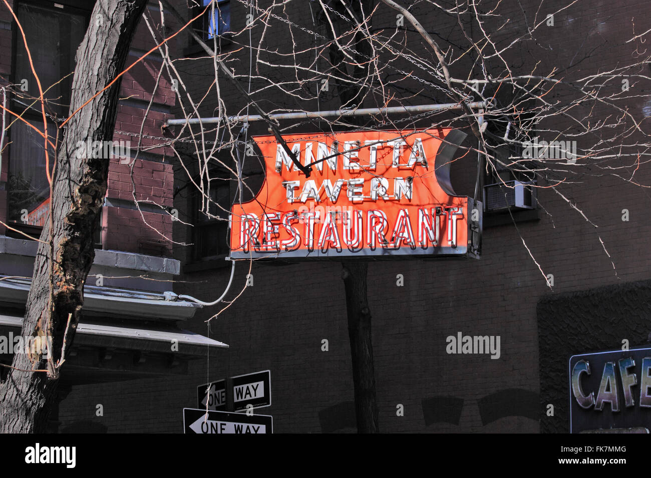 Minetta Tavern and Restaurant Greenwich Village New York City Stock Photo