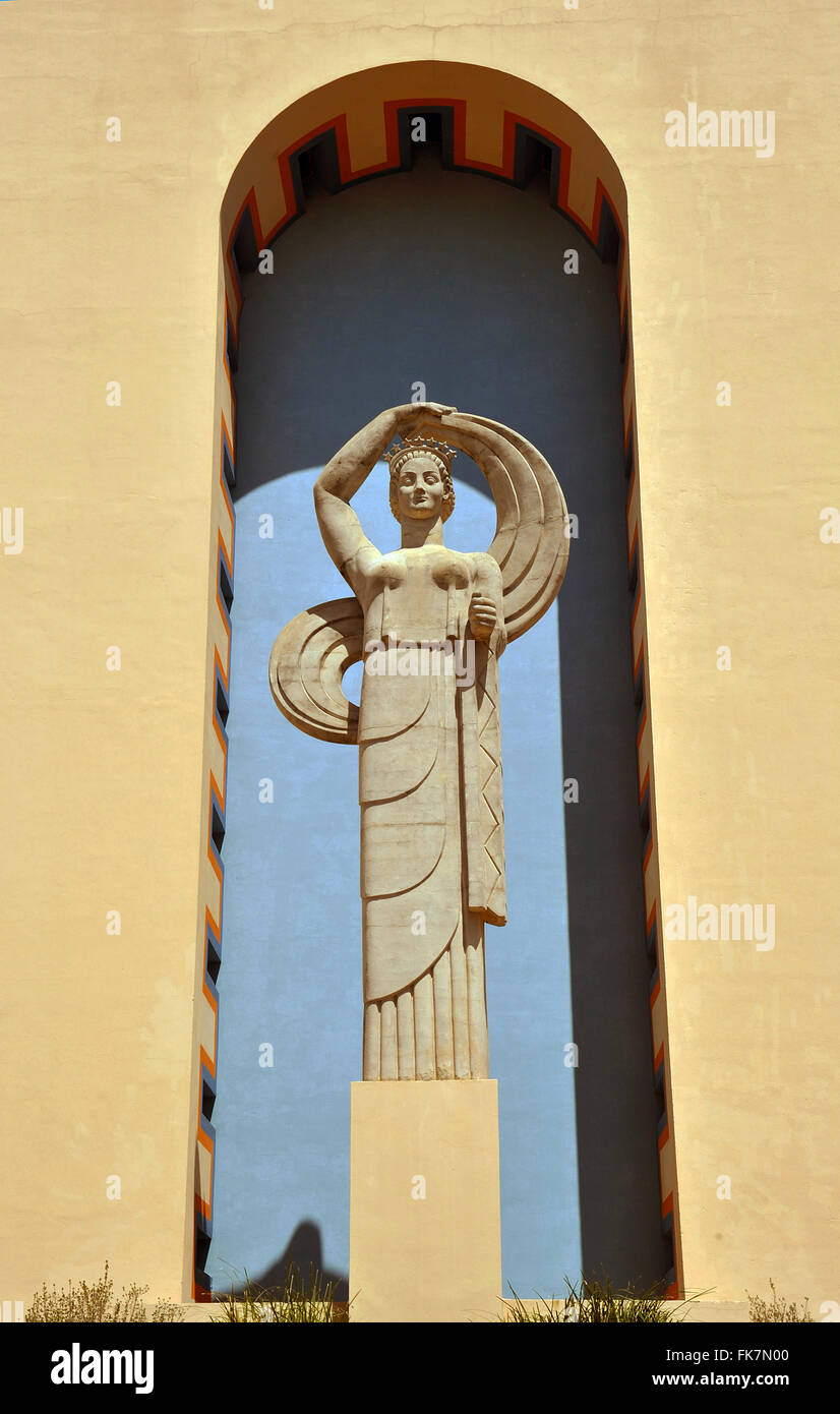 Art Deco Statues at State Fair Grounds, Dallas, Texas Stock Photo