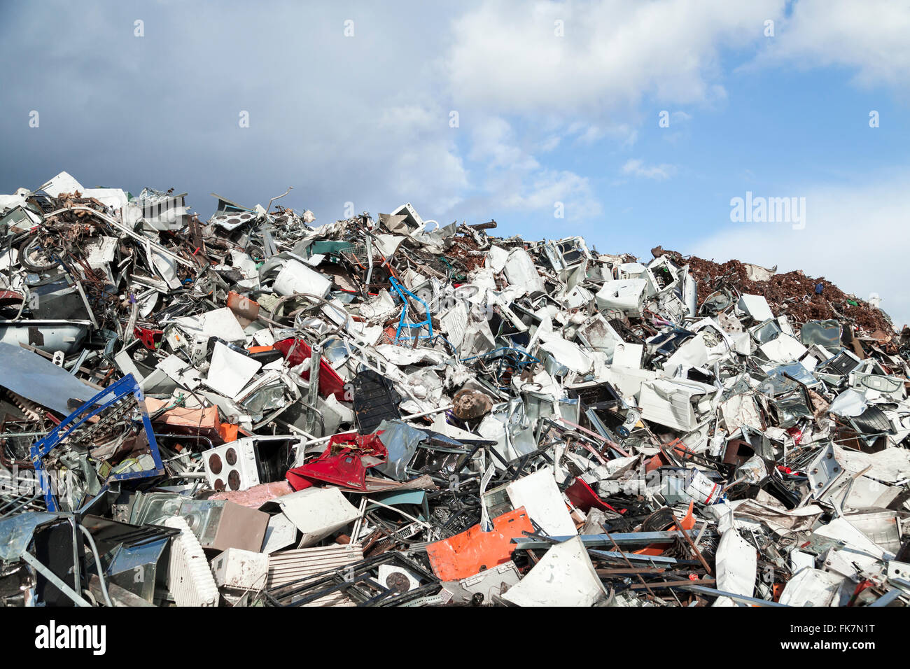 White goods on a scrap yard Stock Photo