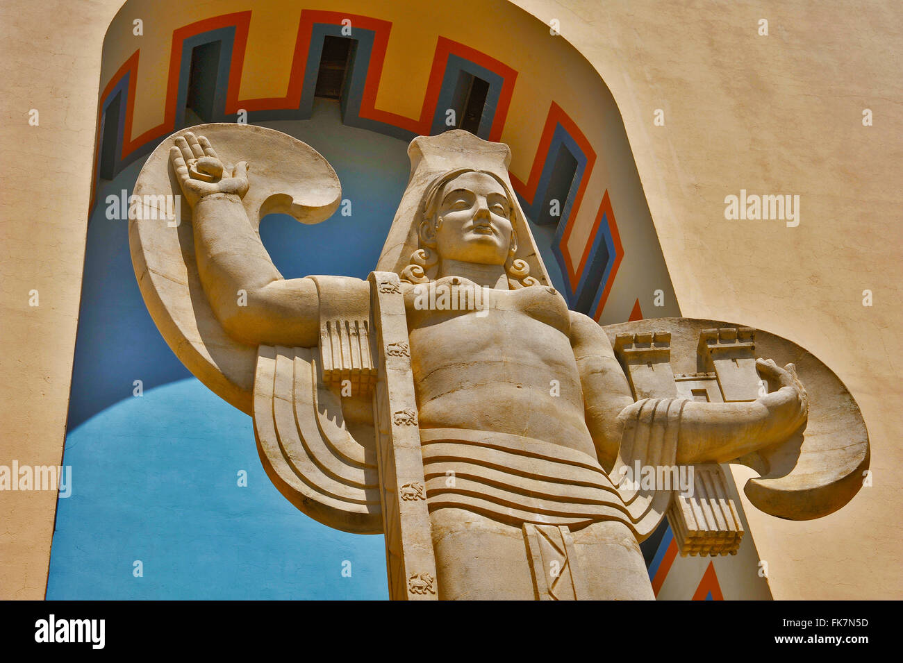 Art Deco Statues at State Fair Grounds, Dallas, Texas Stock Photo
