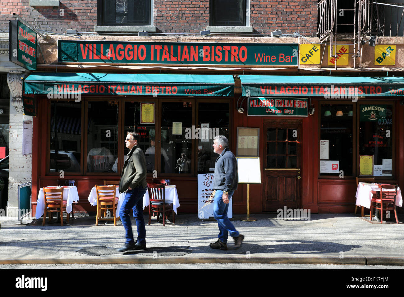 Italian Restaurant Greenwich Village New York City Stock Photo - Alamy