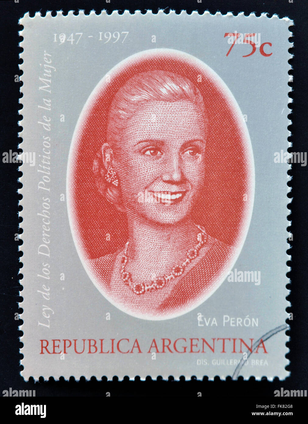 ARGENTINA - CIRCA 1998: a stamp printed in Argentina shows Evita Peron, circa 1998 Stock Photo