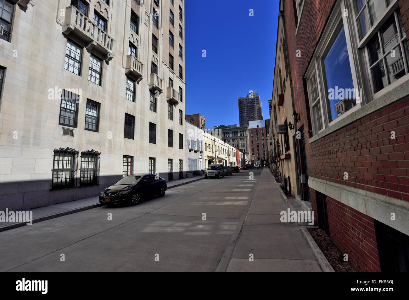 Washington Mews, a historic private street in downtown Manhattan New York City Stock Photo