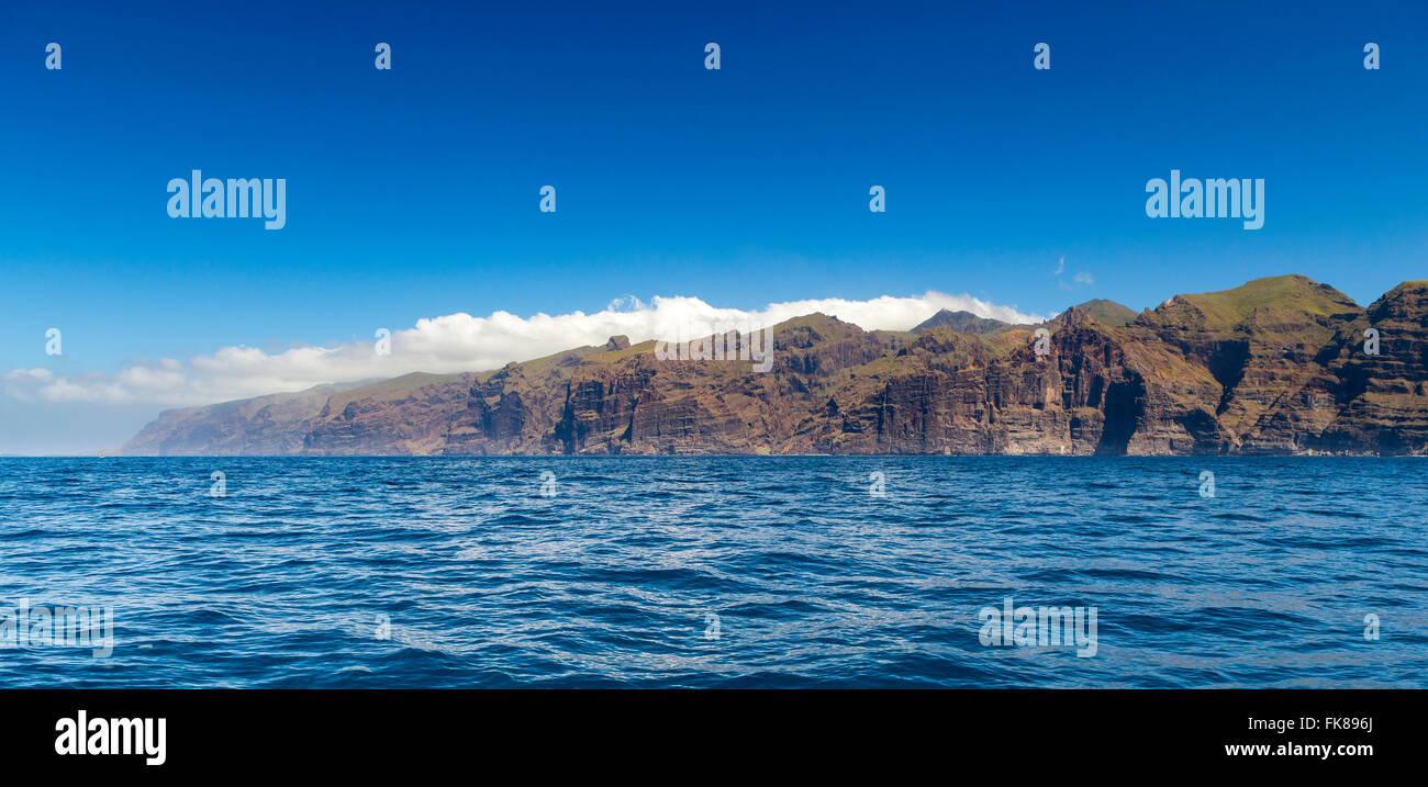 Cliffs of Los Gigantes, Santiago del Teide, Tenerife, Canary Islands, Spain Stock Photo