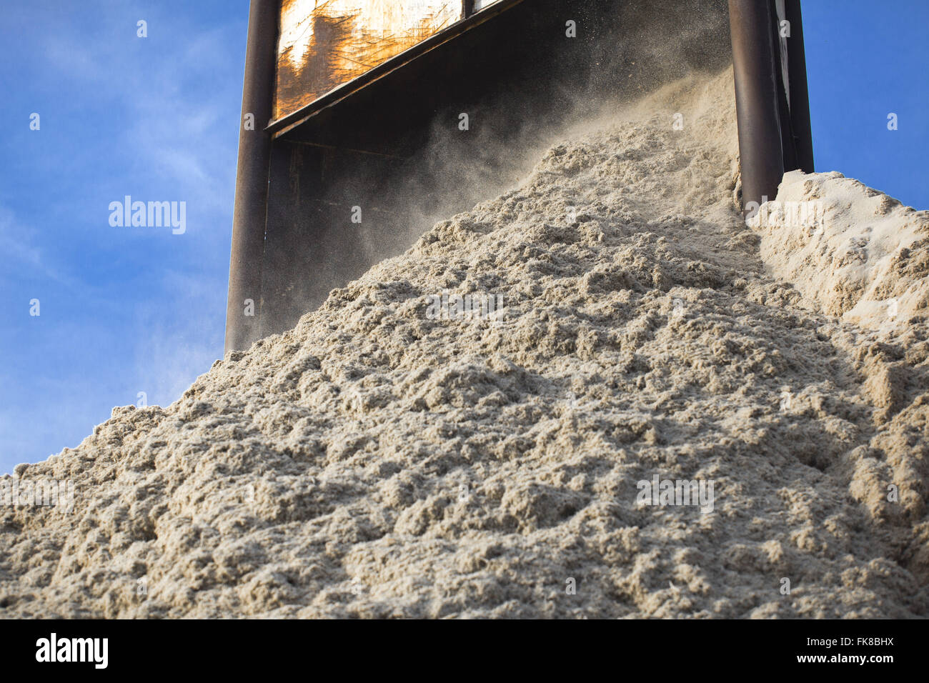 Bagasse from sugar cane after grinding for power generation Stock Photo