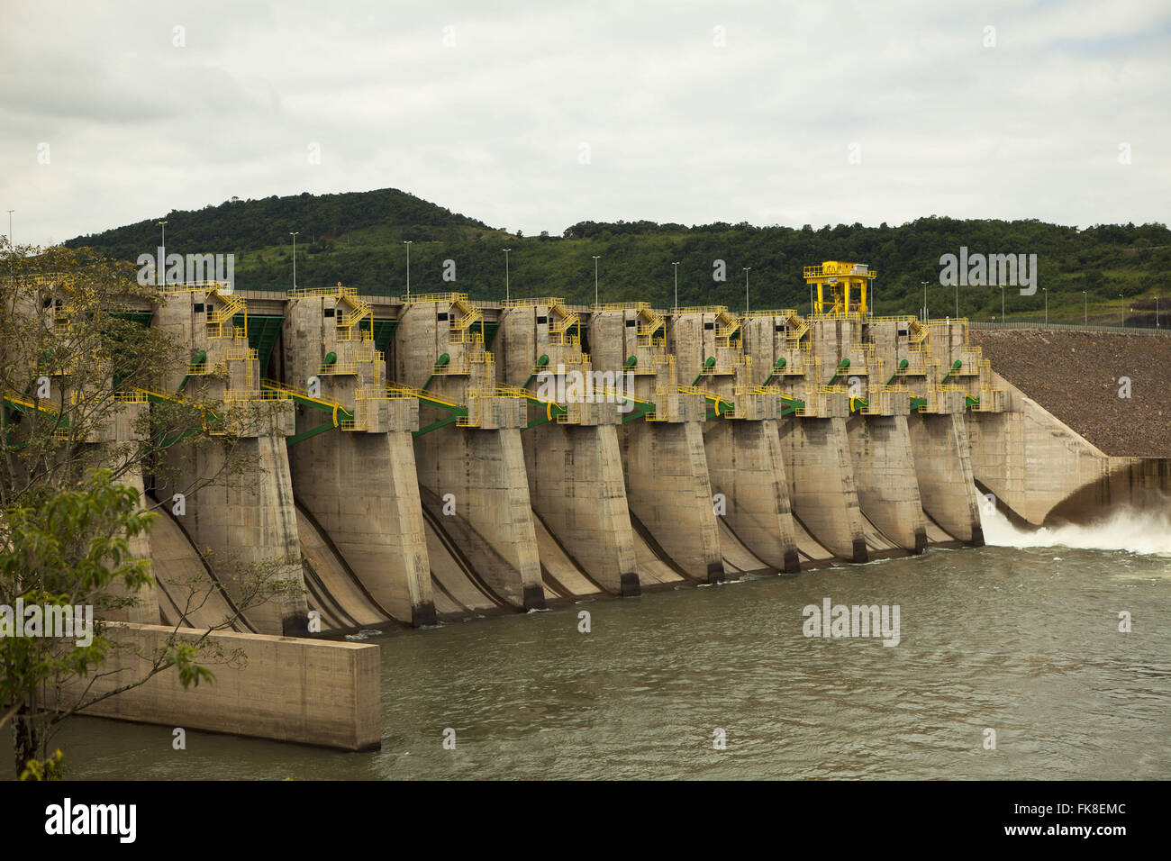 Hydroelectric Power Plant Foz do Chapeco Uruguay River - Furnas System - Eletrobras Stock Photo