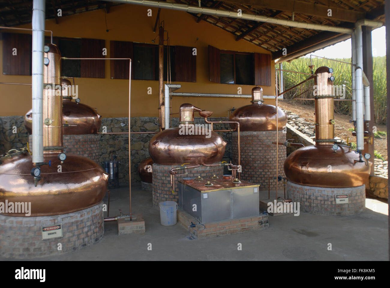Alembic - distilling - Industria de Cachaca Stock Photo