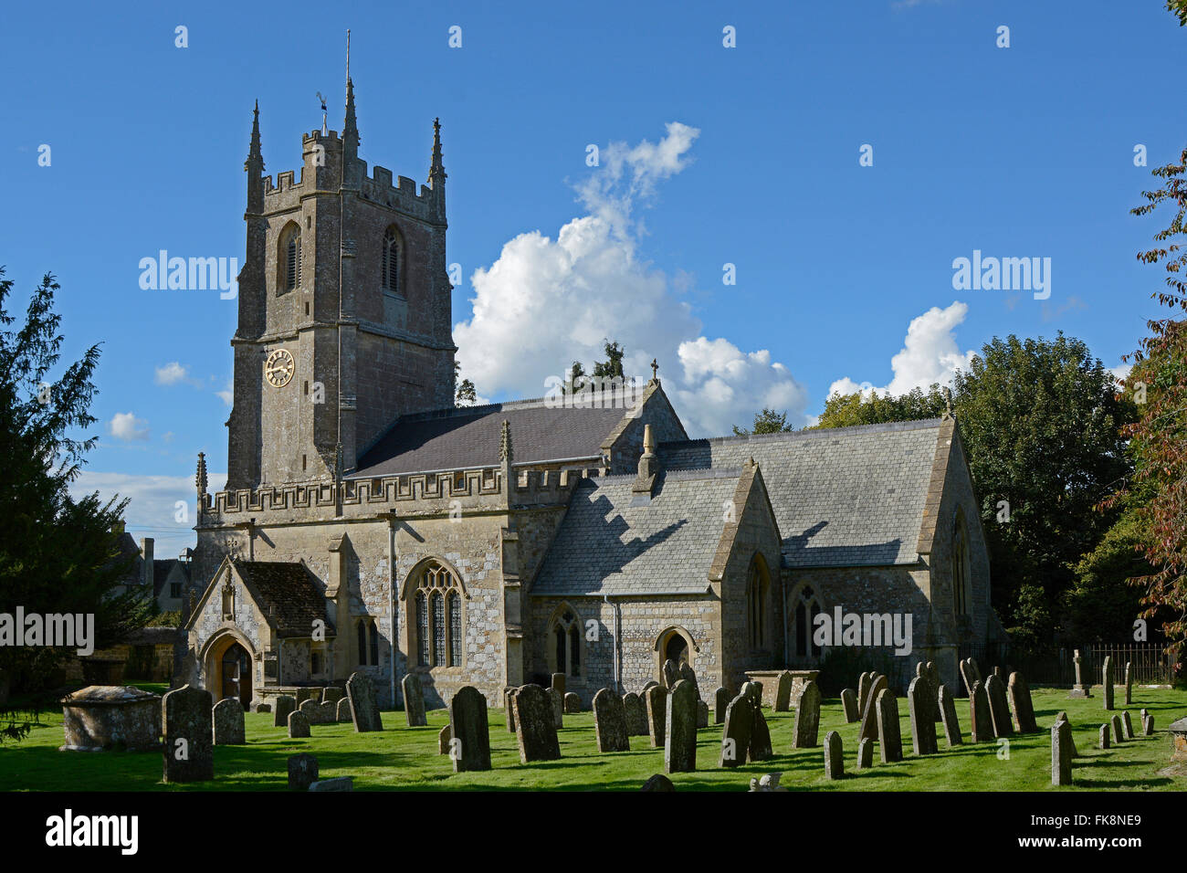 Old stone church at Avebury in Wiltshire, England Stock Photo