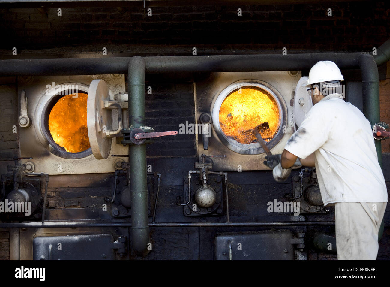 Boilers in co-generation plant sugar - ethanol and electric power Stock Photo
