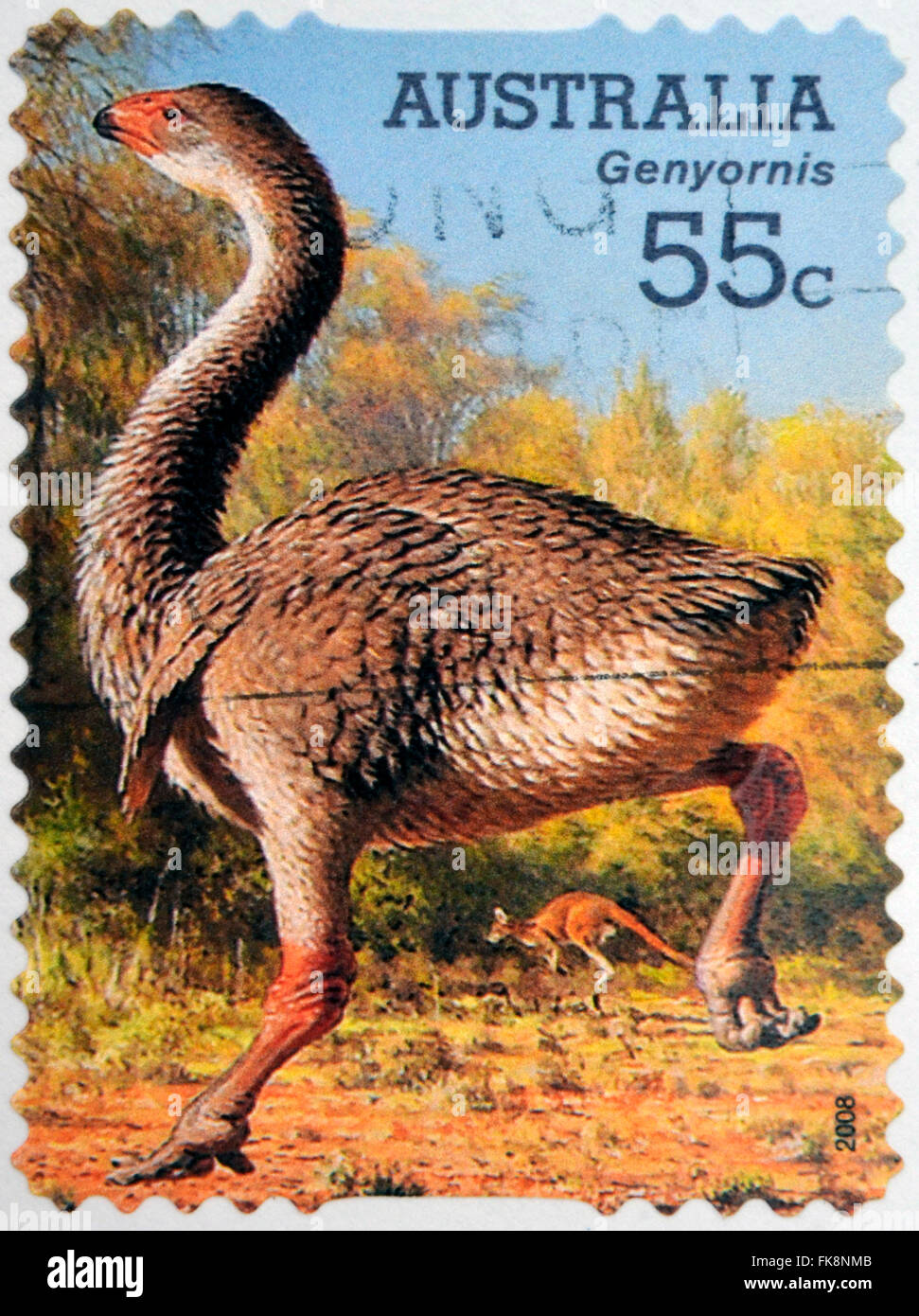 AUSTRALIA - CIRCA 2008: A stamp printed in Australia shows a Genyornis, circa 2008 Stock Photo