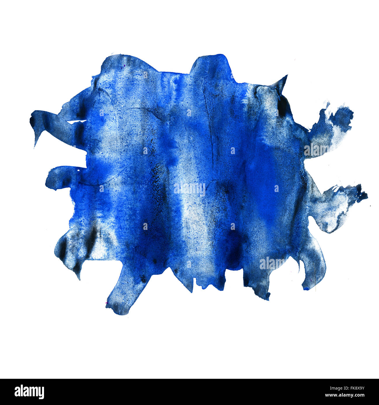 watercolor paint strokes brush stroke color texture with space blue for ...