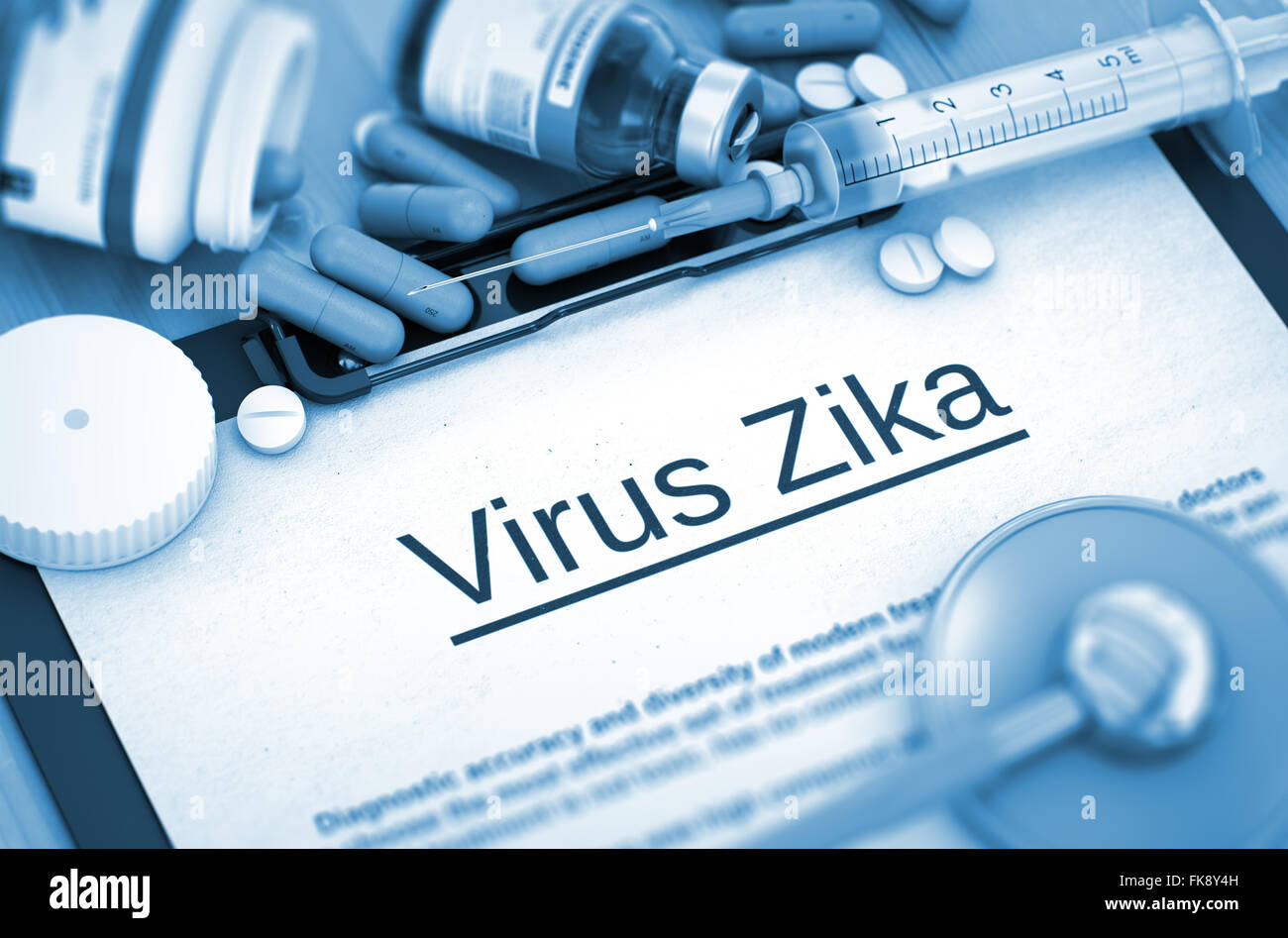 Virus Zika Diagnosis. Medical Concept. Stock Photo