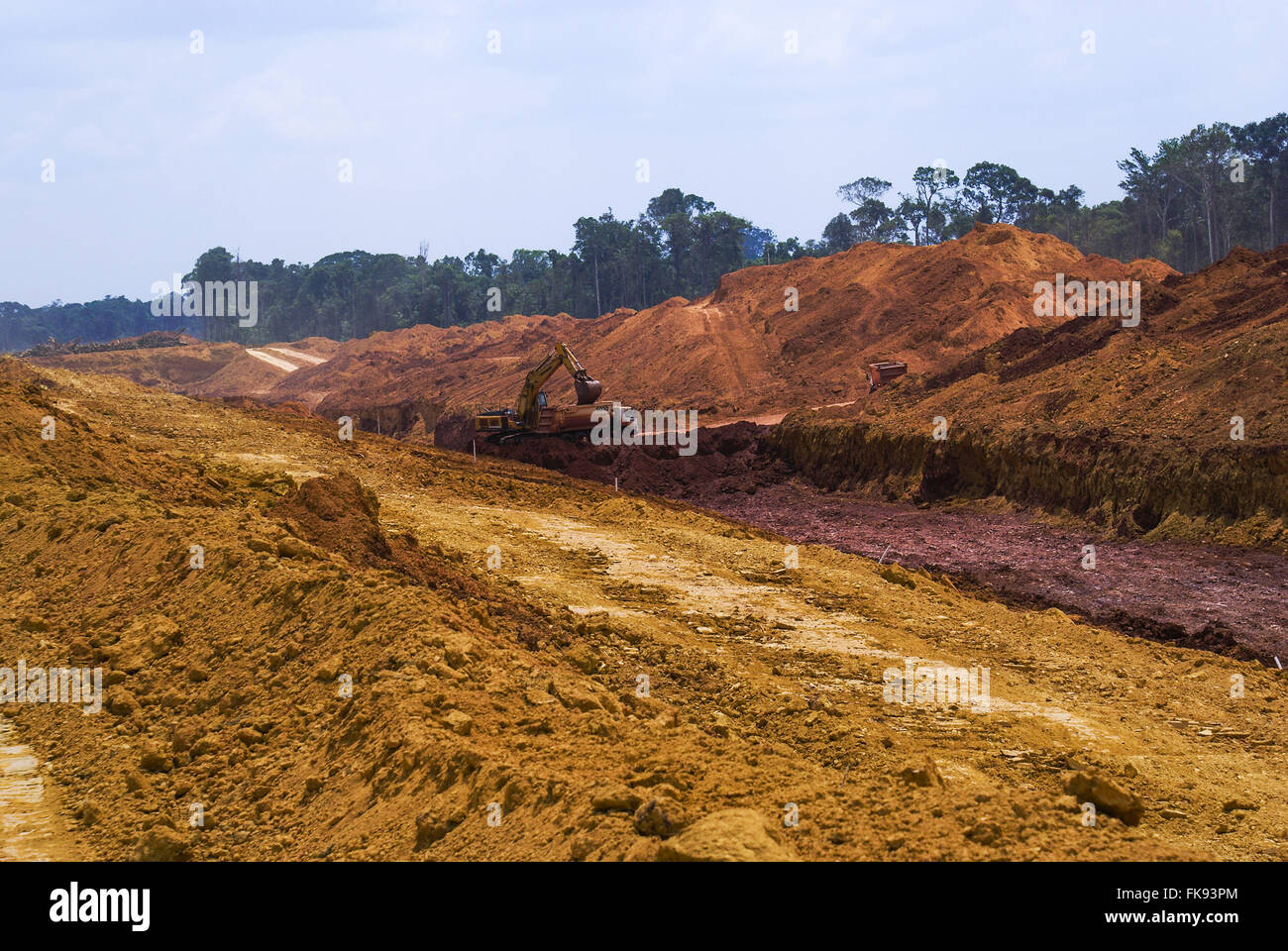 Loading dump truck with bauxite MRN MRN Stock Photo Alamy