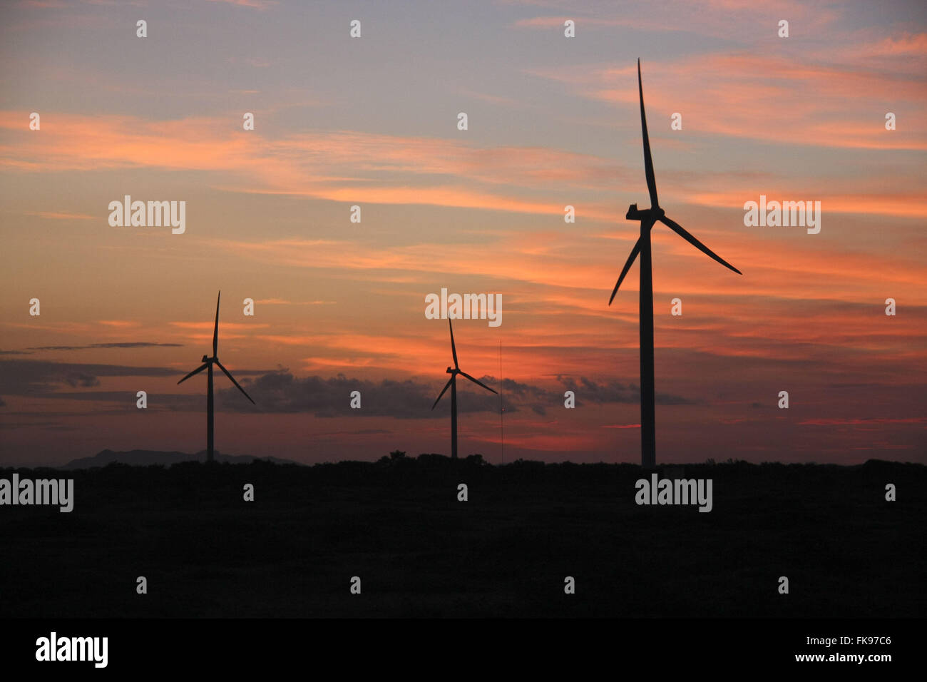 Eolico Park Gargaú - first wind farm`s large southeast region Stock ...
