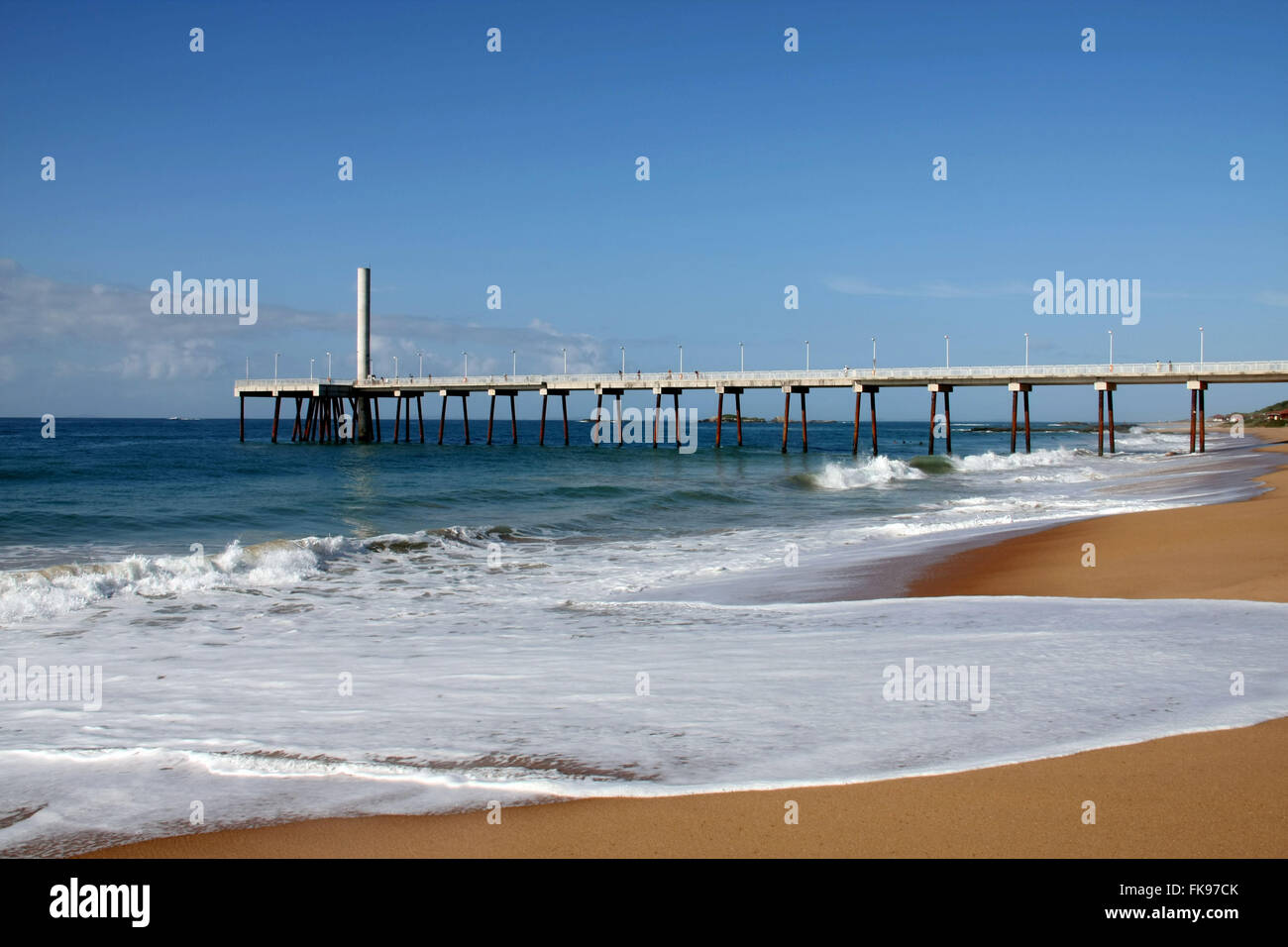 Fishing pier in Costazul the Oyster River Beach - RJ Stock Photo
