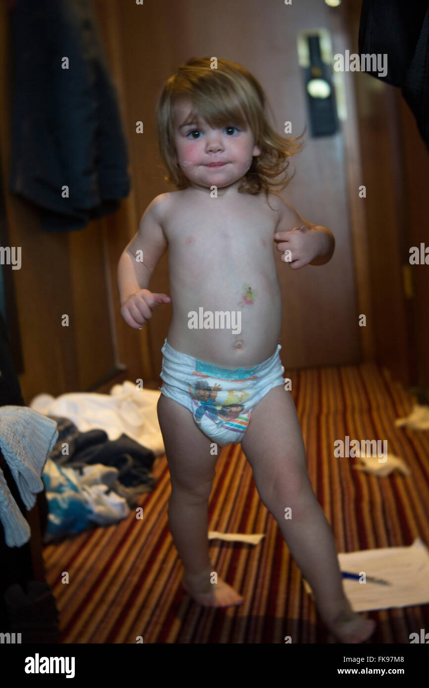 Toddler in diapers hi-res stock photography and images - Alamy