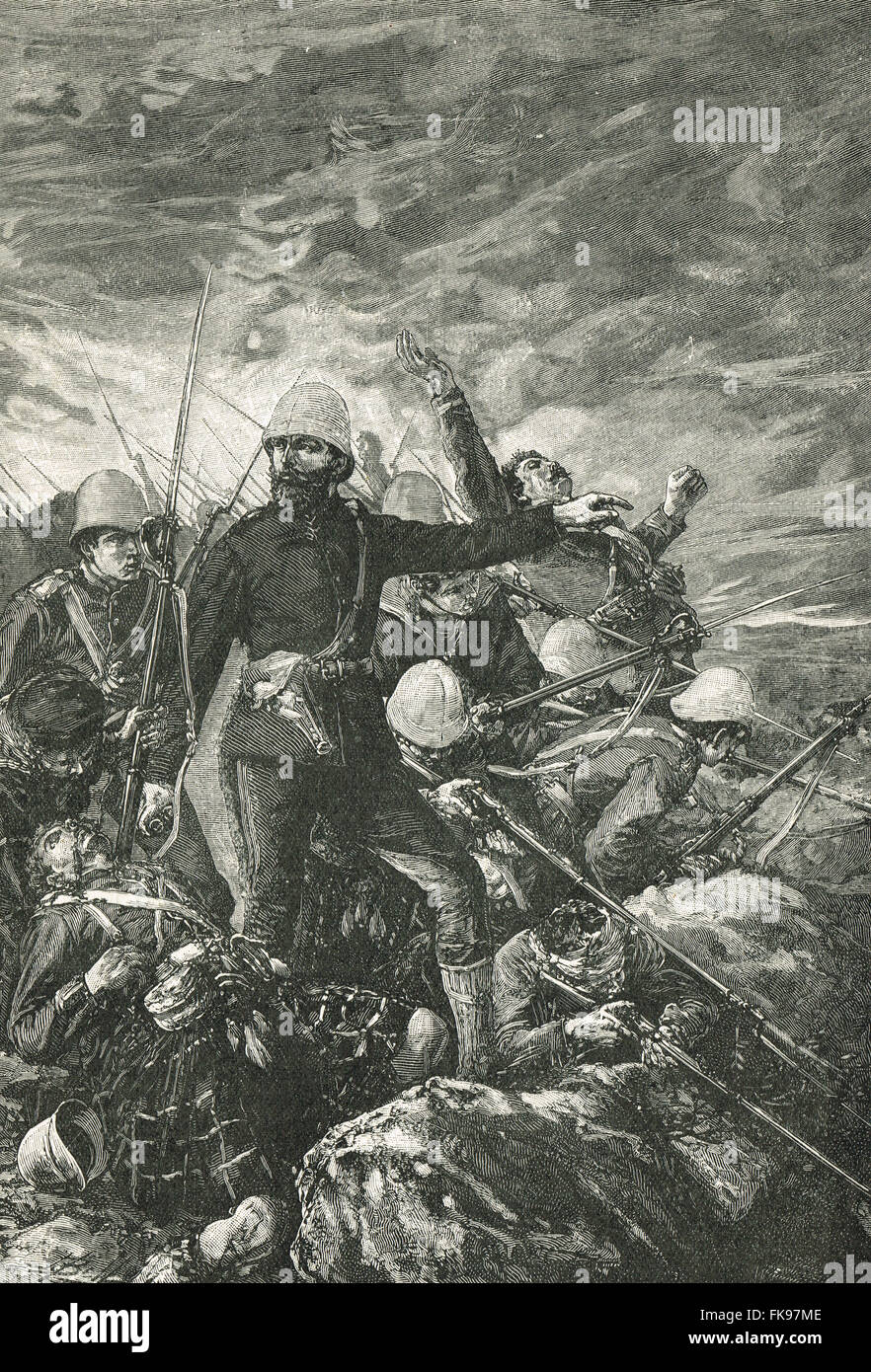 Battle of Majuba Hill. First Boer War 1881 Stock Photo