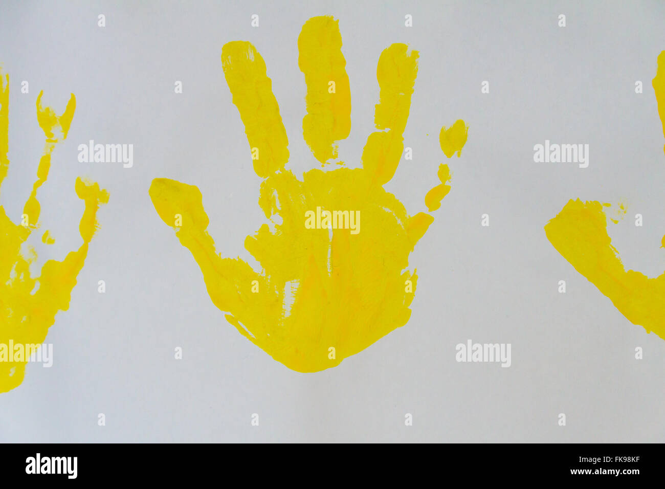 toddler hand print Stock Photo