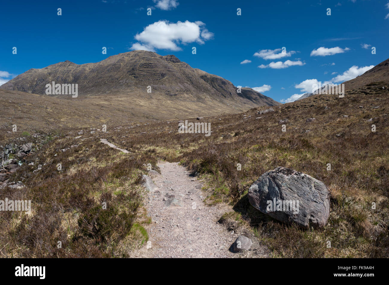 The Coire Mhic Nobuil Footpath in Torridon Stock Photo