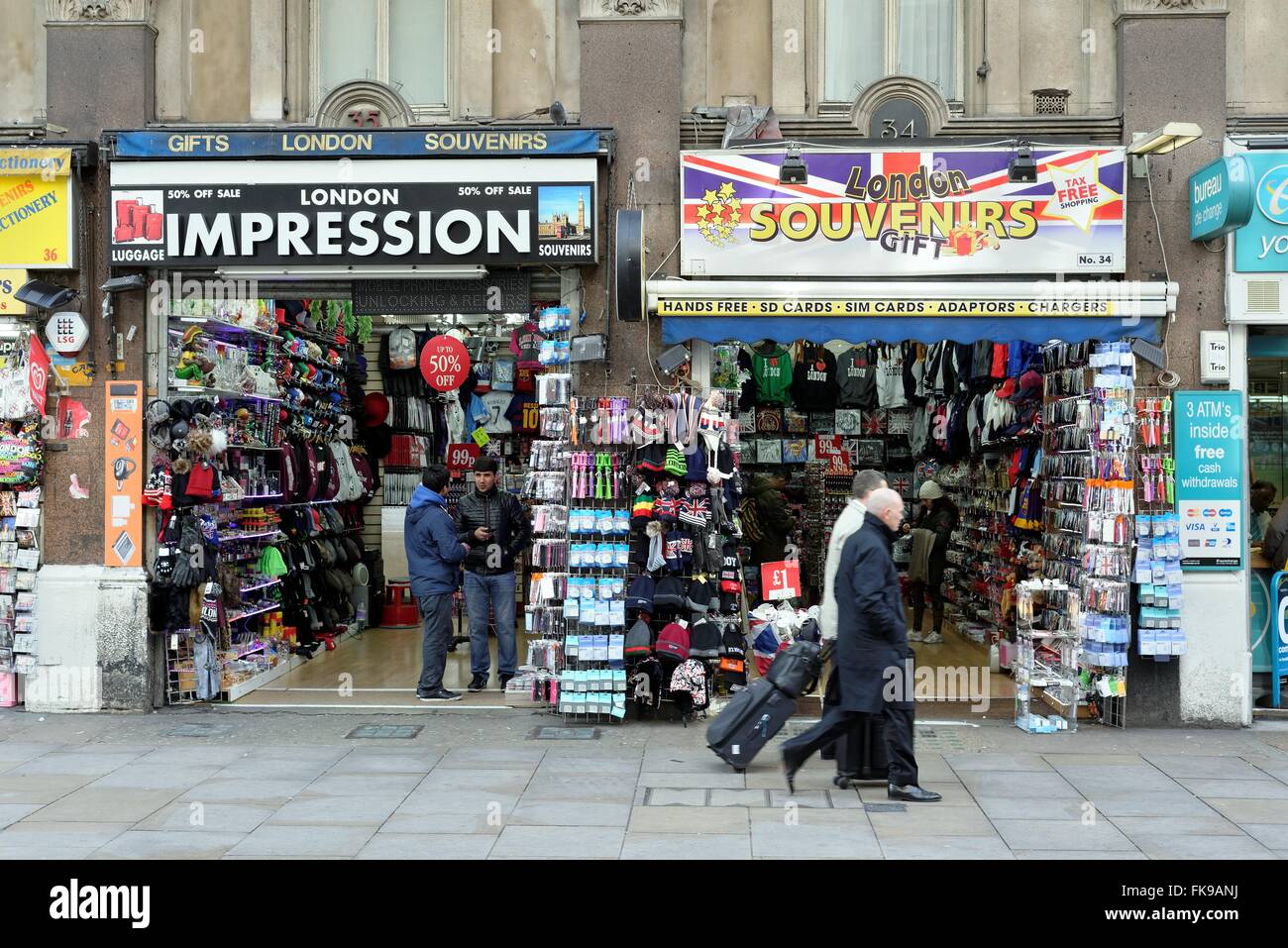 Souvenir and gift shops in the west end of London Stock Photo Alamy