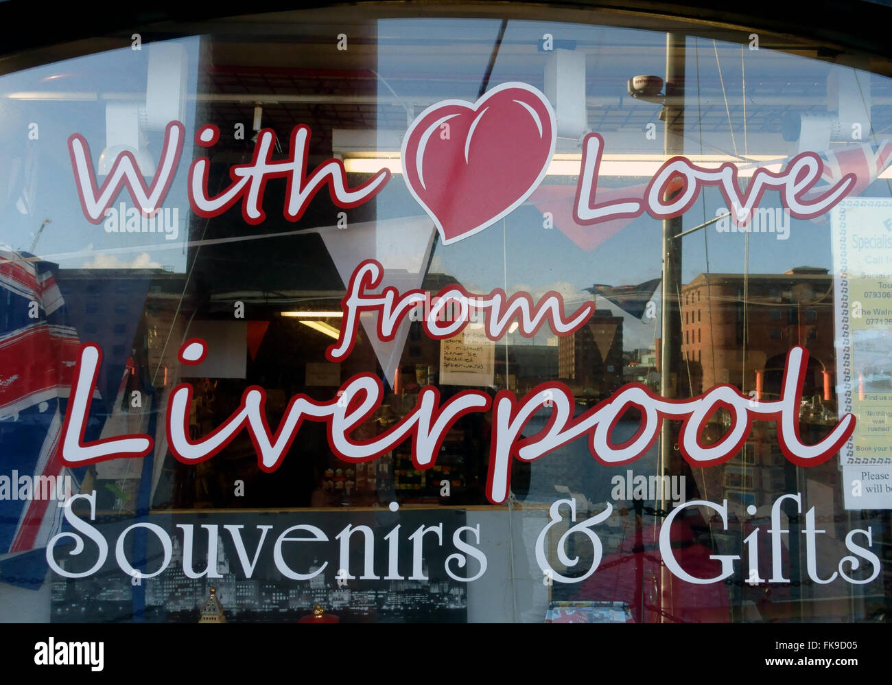 Gift shop window Albert dock Liverpool Stock Photo Alamy