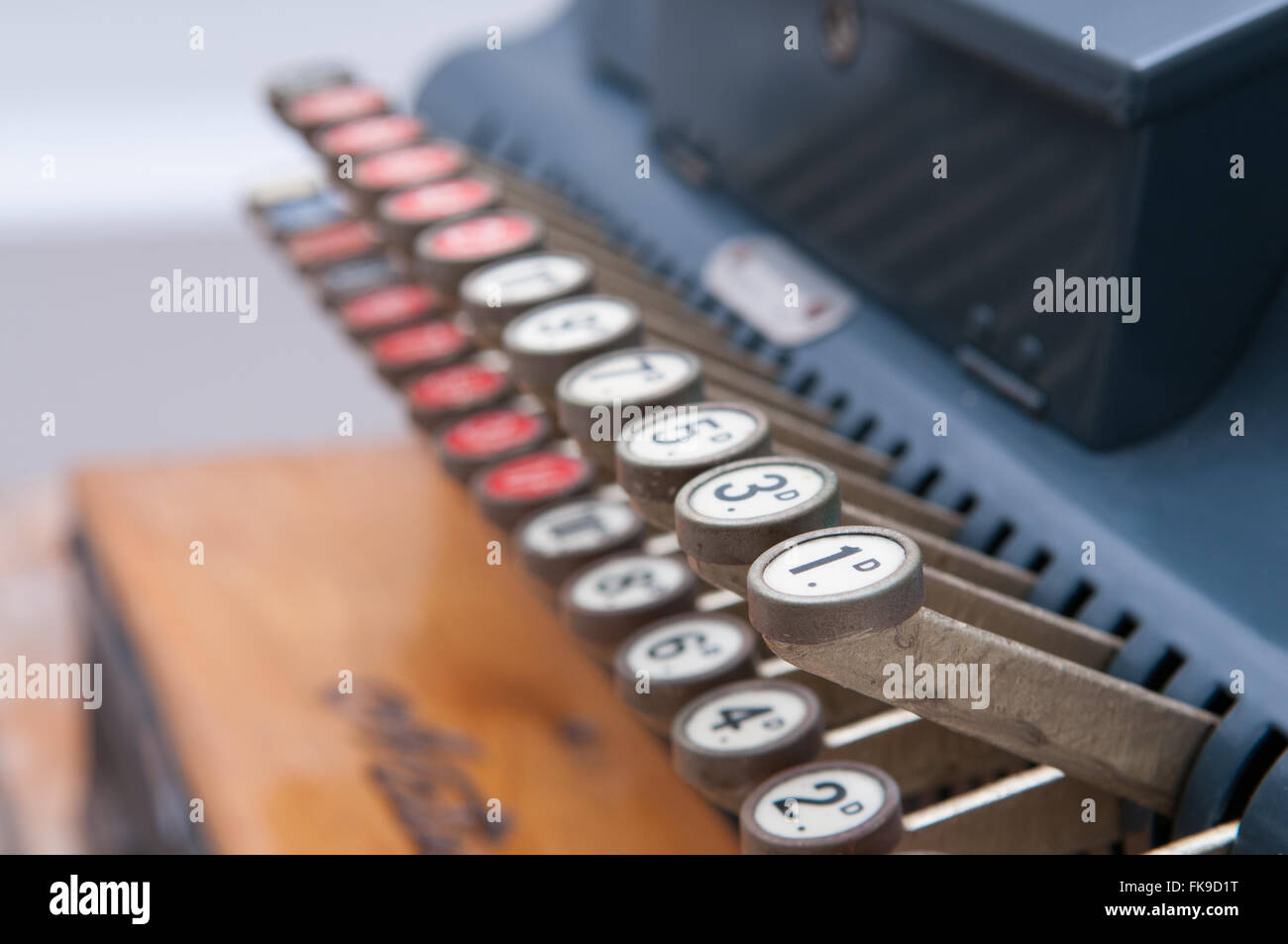 Close up of keys on a vintage cash register Stock Photo Alamy