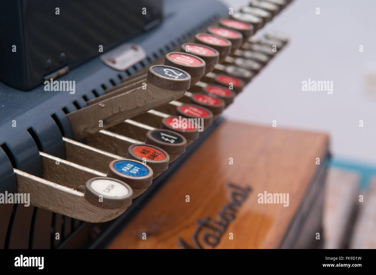 Close up of keys on a vintage cash register Stock Photo - Alamy