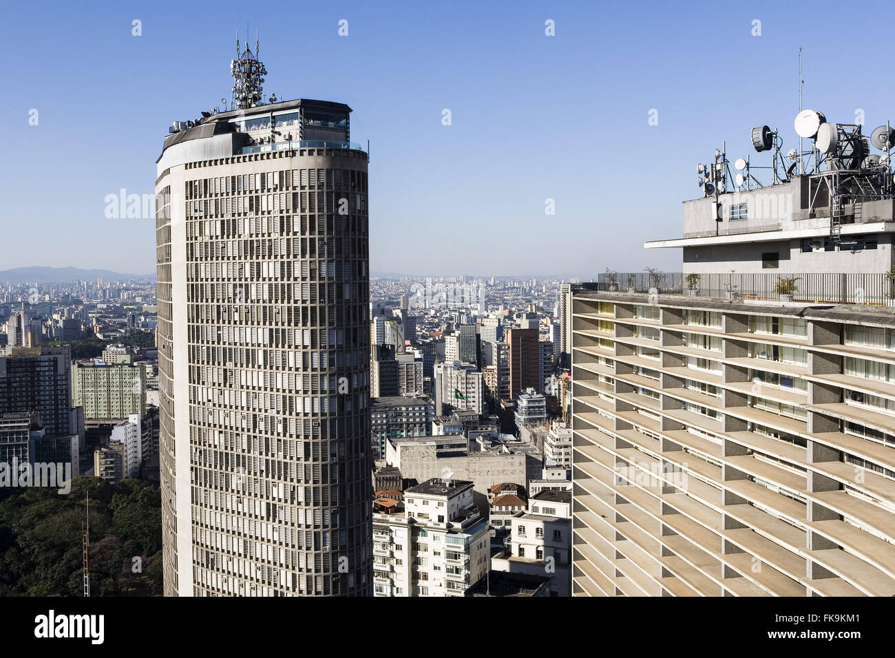 Edificio Italia 1965 - Official name Circolo Italiano Edificio Copan and right Stock Photo