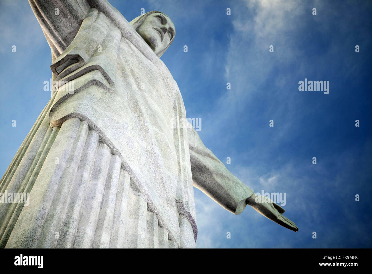 Christ the Redeemer on Corcovado Mountain in the city of Rio de Janeiro - RJ Stock Photo