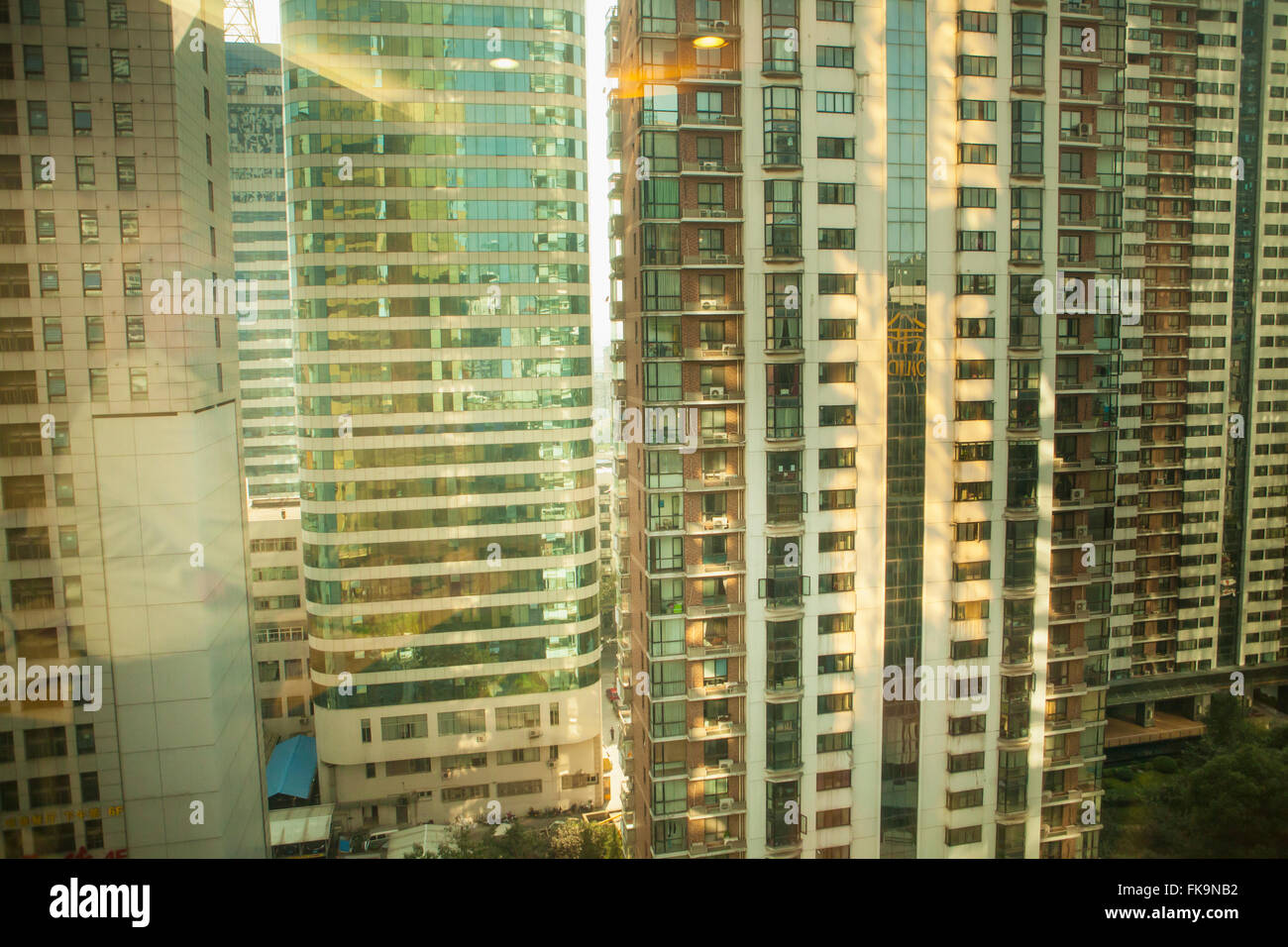 apartment buildings, Nanjing, China Stock Photo