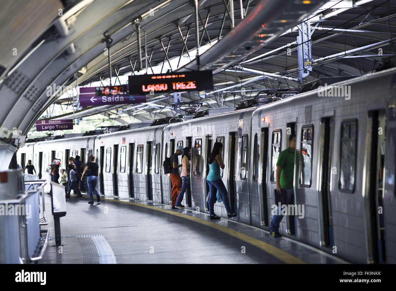 Boarding and alighting season of metro area in the southern city Stock Photo