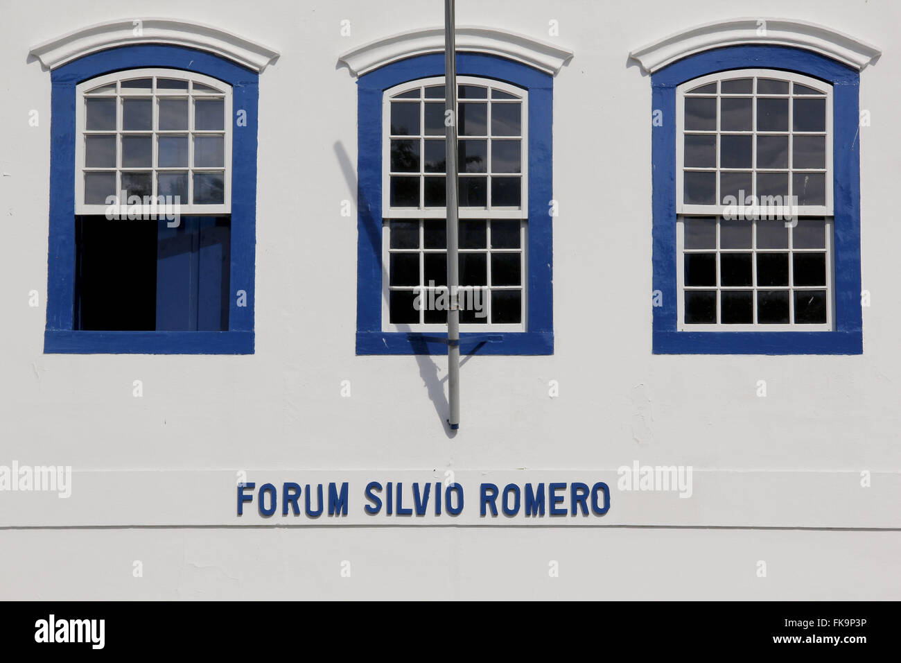 Details townhouse that houses the Forum Silvio Romero in the city of Paraty - RJ Stock Photo