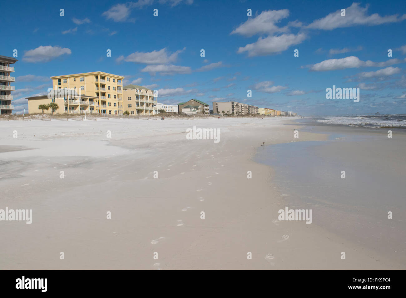 A view of condos and beach, Okaloosa Island, Florida Stock Photo Alamy