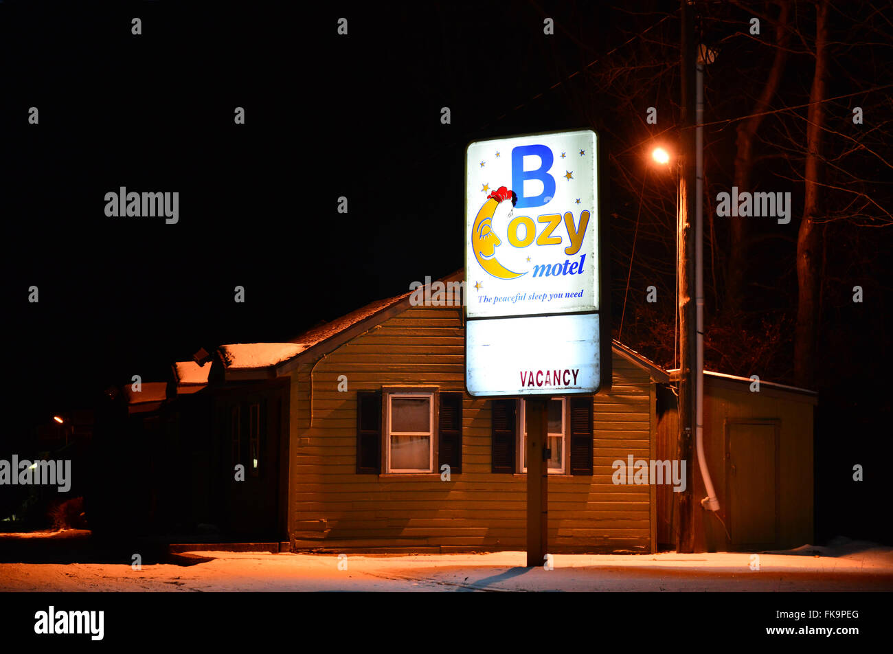 B Cozy motel, Niagara Falls, NY Stock Photo