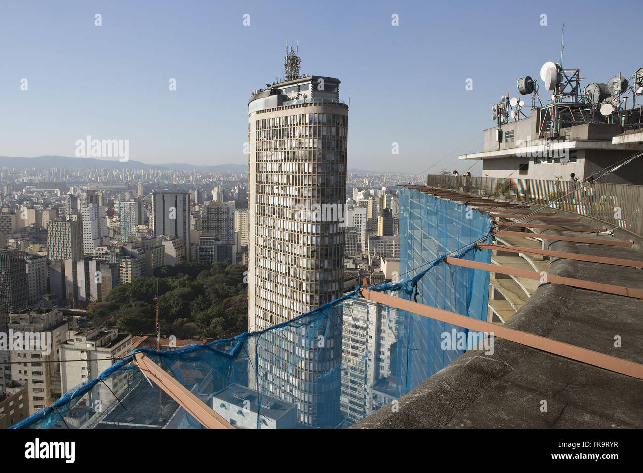 Vista geral da cidade a partir do Edifício Copan no centro da capital paulista Stock Photo