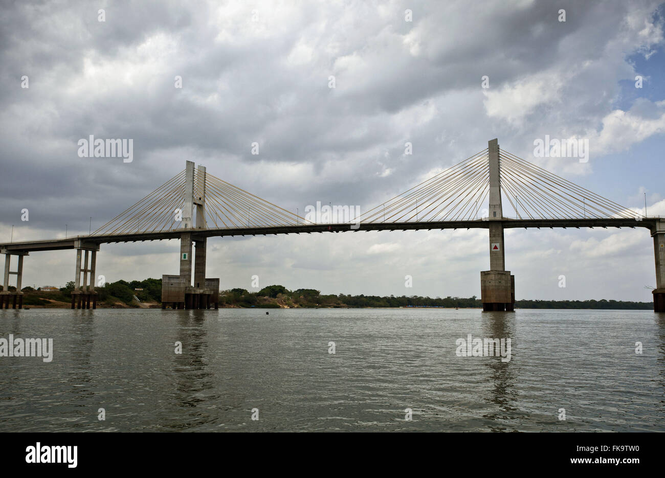 Ponte Dom Afonso Felipe Gregori on the Tocantins River - opened in December 2009 Stock Photo
