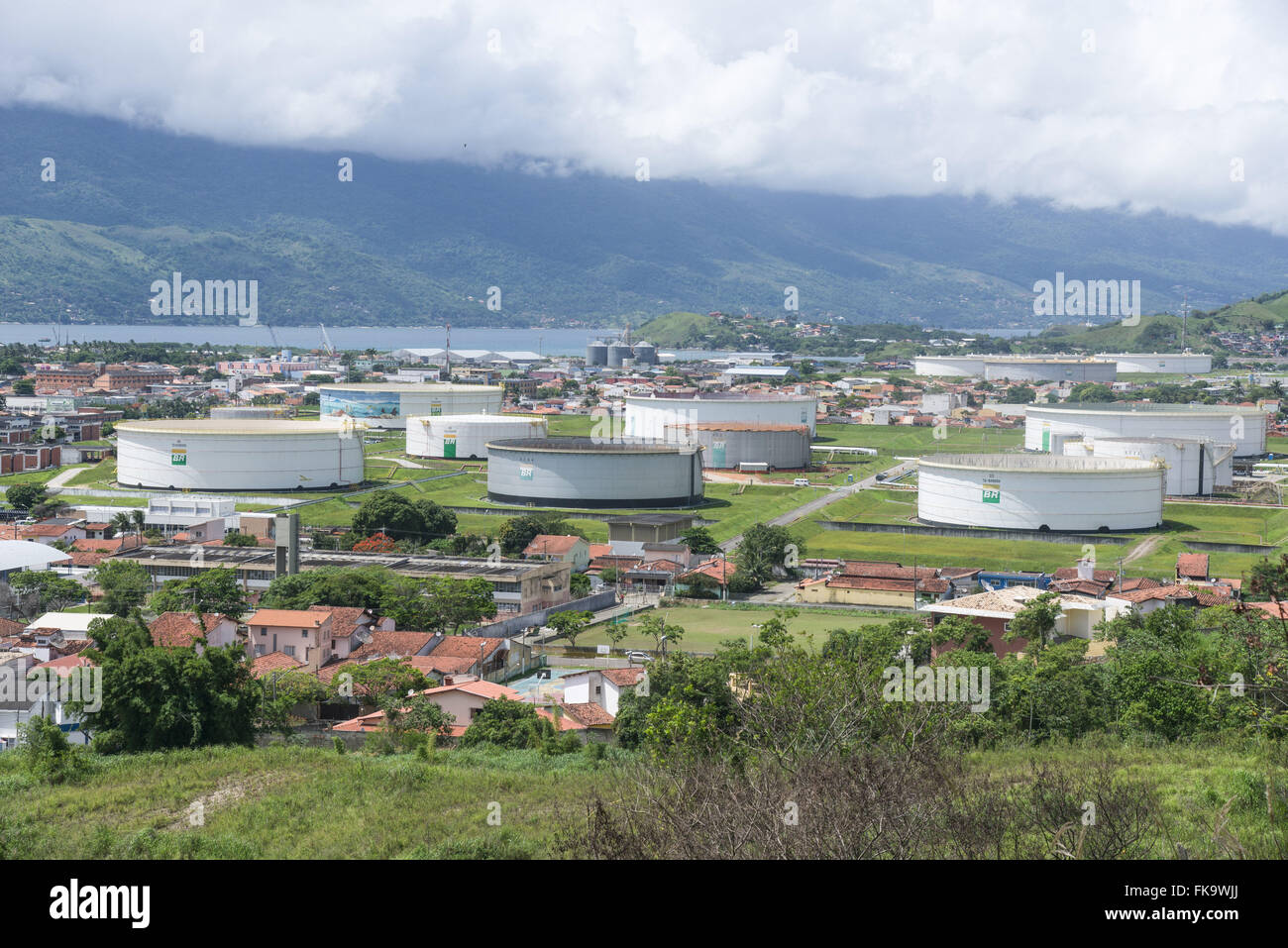 Reservoirs of oil tanks - Incidental Ilhabela Stock Photo