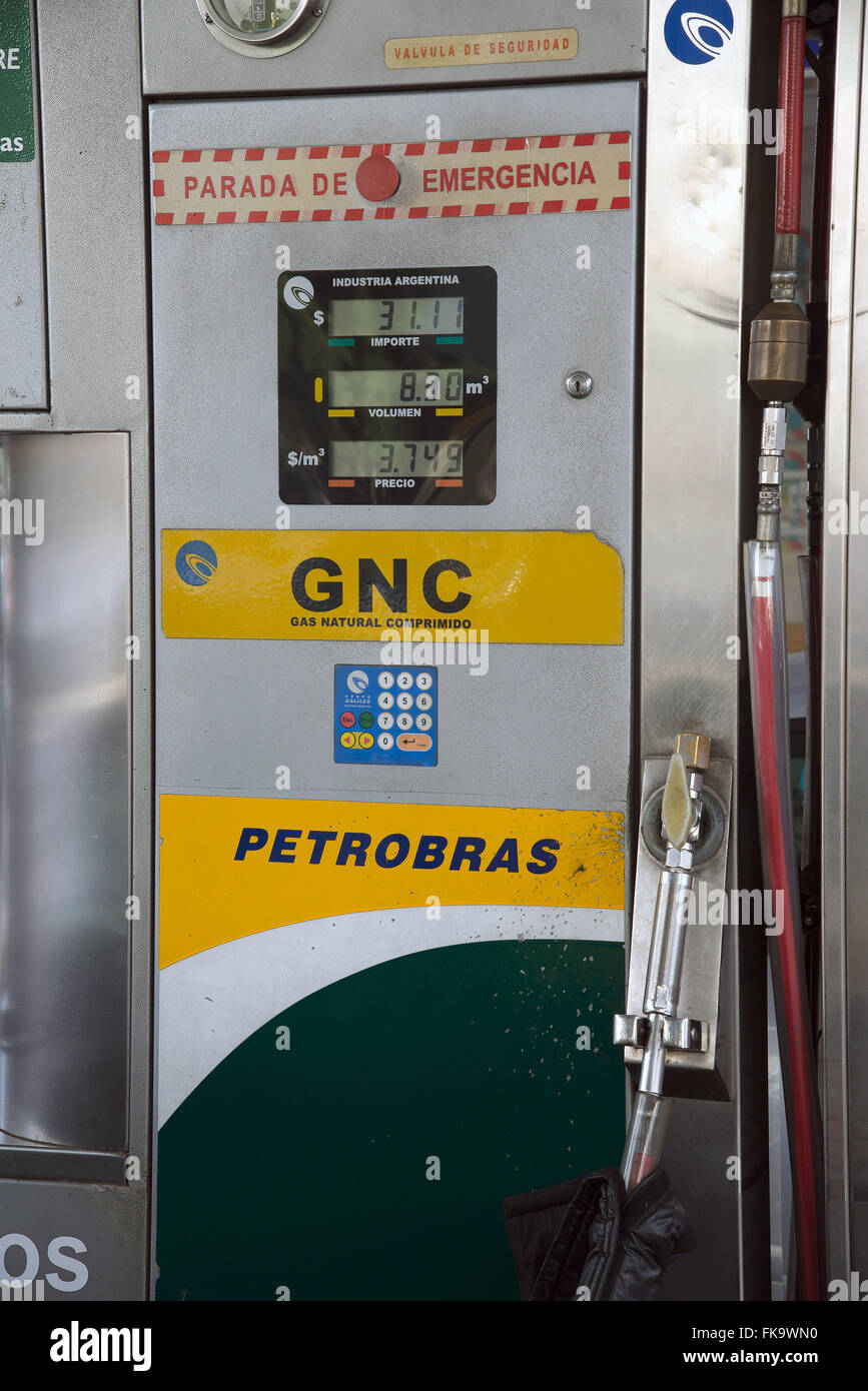 Pump natural gas station in PETROBRAS Stock Photo