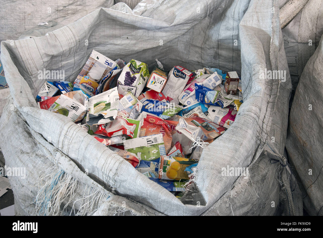 Bag with long life separate packaging for recycling Stock Photo Alamy