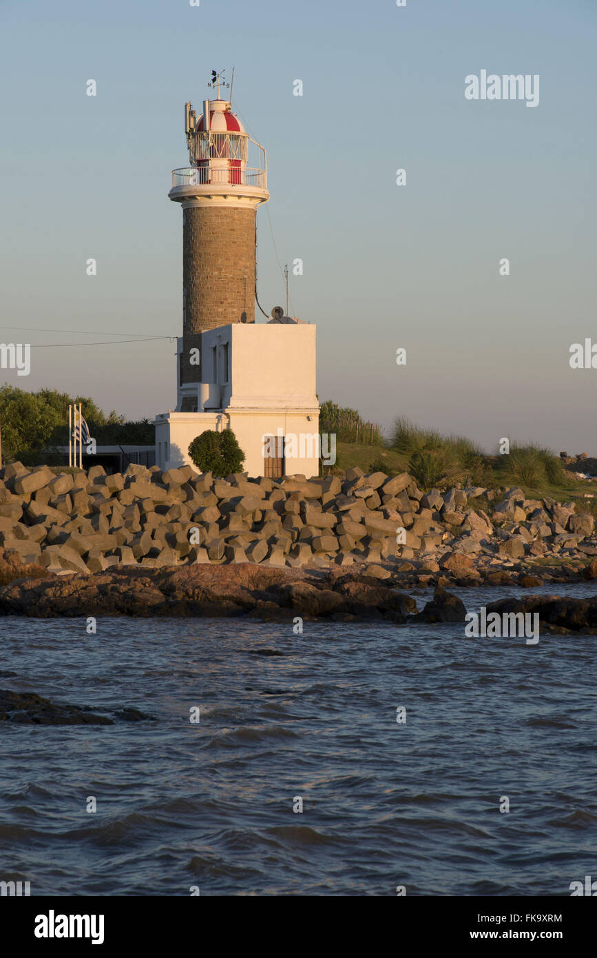 Punta Carretas lighthouse built in 1876 on the banks of the River Plate Stock Photo