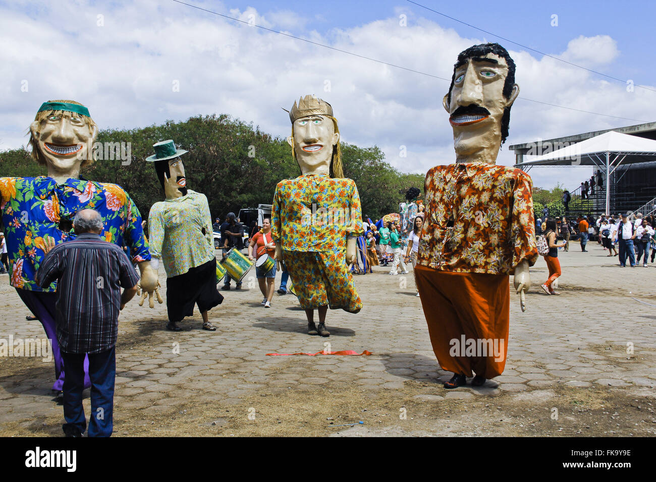 Bonecoes in the Traditional Culture Festival Paulista - Sao Paulo Revealing Stock Photo