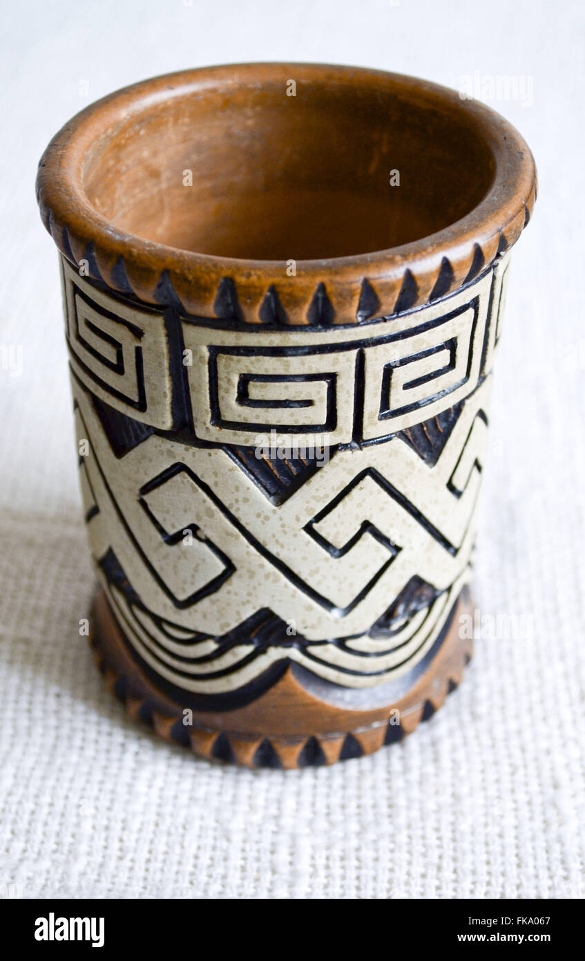 Ceramica typical of Amazon region of Para origin Stock Photo