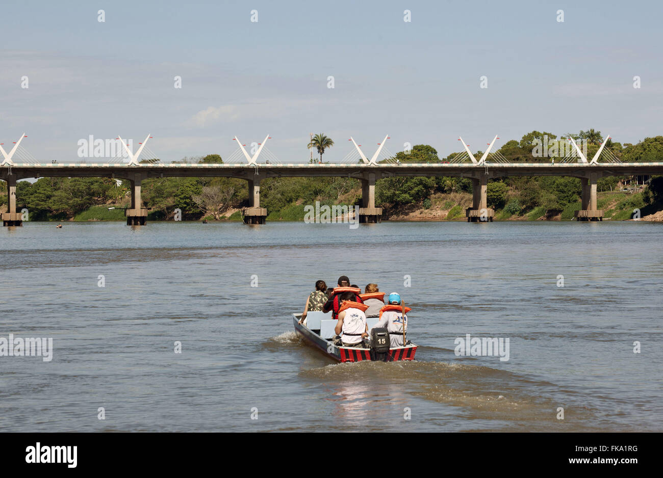 Araguaia River in the city of Barra do Garcas - wet state border between Goias and Mato Grosso Stock Photo