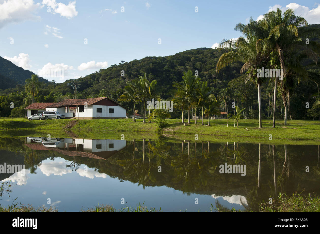 Farm in the rural town of Eldorado - southern region of the State of Sao Paulo Stock Photo